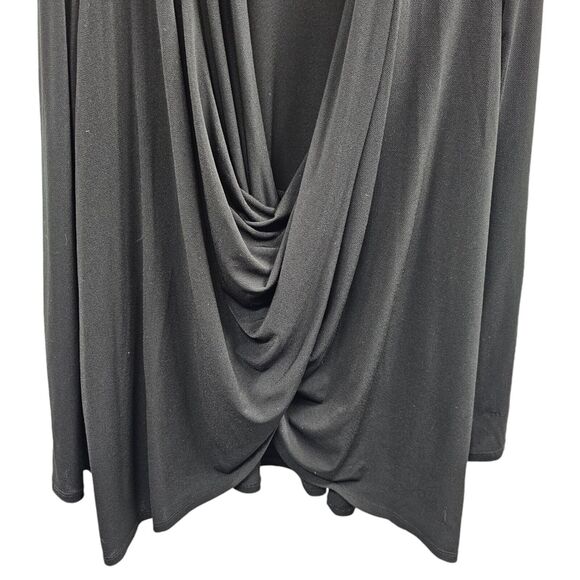 Lane Bryant Blouse Womens 22 24 Plus Size Black Shirt Soft Draped Dressy Work - Picture 6 of 7